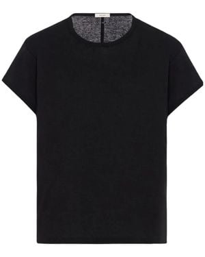 The Row Fine-Knit T-Shirt - Black