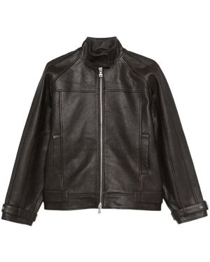 Won Hundred Chaqueta Linea De Piel - Negro