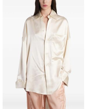 B1ARCHIVE Open-Back Satin Shirt - Natural