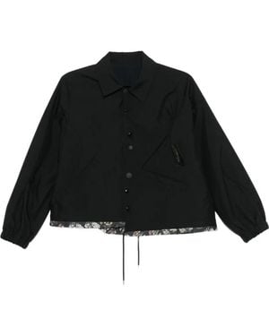 Undercover Floral Trim Jacket - Black