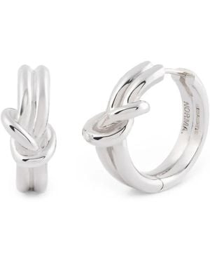 NORMA JEWELLERY Knot-Detail Earrings - White