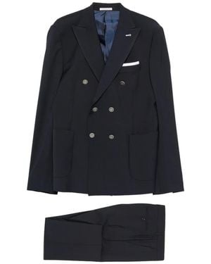 Daniele Alessandrini Double-Breasted Suit - Blue