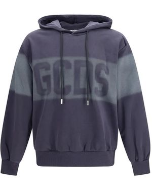Gcds Spray Logo Hoodie - Blue