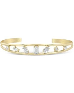 Zoe Chicco Embellished Cuff Bracelet - Metallic