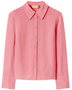 RIXO London Havan Wide-Cuff Shirt - Pink