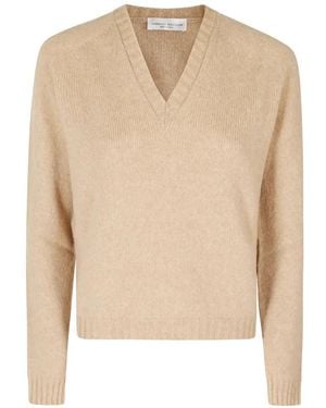 Roberto Collina V-Neck Wool Jumper - Natural