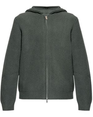 Samsøe & Samsøe Gestrickte Saisak Kapuzenjacke - Grün