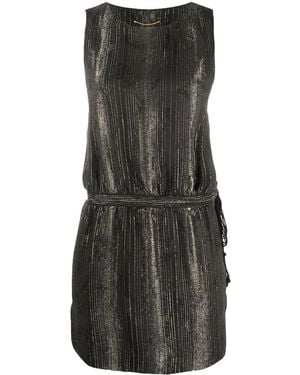 Saint Laurent Striped Mini Dress - Black