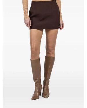 Wardrobe NYC Zip-Fastening Mini Skirt - Brown