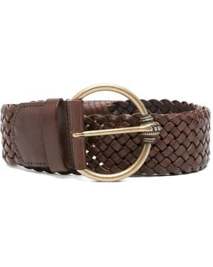 Ba&sh Braided Leather Belt - Brown
