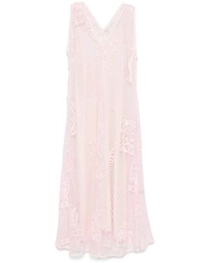Forte Forte Abito Lungo Jacquard - Rosa