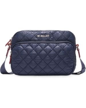 MZ Wallace Small Metro Camera Quilted Crossbody Bag - Blue