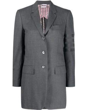 Thom Browne 4-Bar Stripe Wool Blazer - Grey