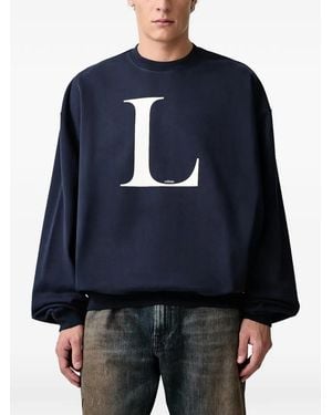 Vetements Sudadera L-Esbian Con Logo Estampado - Azul