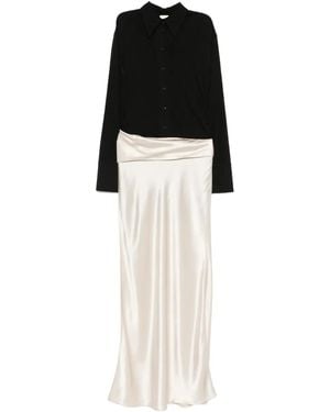 Nanushka Satin-Slip Maxi Dress - Black