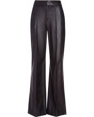 Alice + Olivia Dylan High-Waisted Wide Trousers - Black