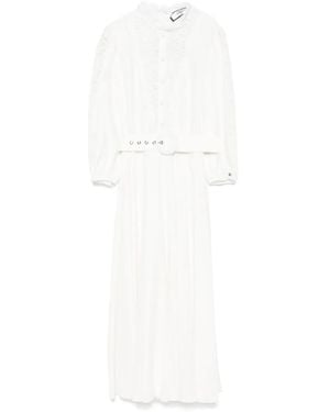 Nissa Lace-Detailed Midi Dress - White