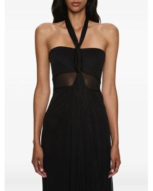 Christopher Esber Solea Braided-Detail Halterneck Gown - Black