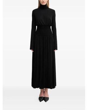 Sportmax Long-Sleeve Midi Dress - Black