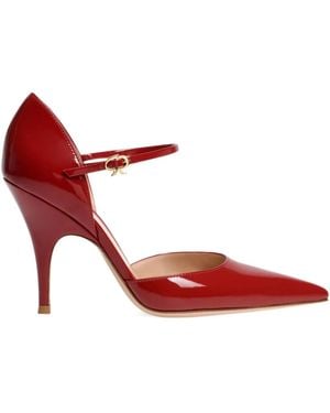 Gianvito Rossi 95Mm Sofia Leather Pumps - Red