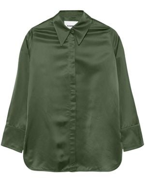 Jil Sander Satin Shirt - Green