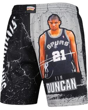 Mitchell & Ness Tim Duncan San Antonio Spurs Hardwood Classics Shorts - Zwart