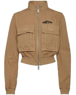 DSquared² Icon Cropped Jacket - Natural