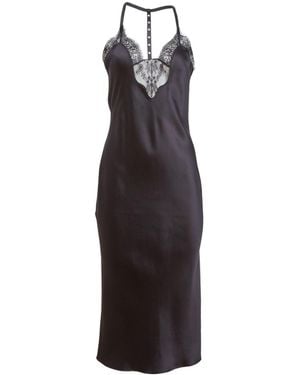 Fleur du Mal Lace-trim Slip Dress - Blue