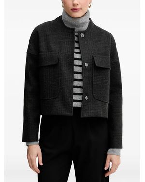 Sandro Ferrone Buttoned-Up Pocket Jacket - Black
