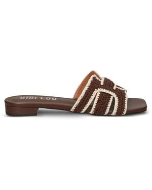 Bibi Lou Holly Woven-Strap Sandals - Brown