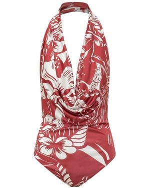 DSquared² Floral Bodysuit - Red