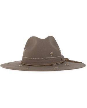 Golden Goose Embroidered Tassel-Detail Hat - Brown