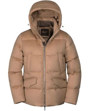 Moorer Valls Hooded Jacket - Brown