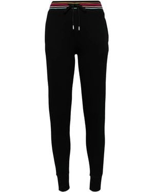 Paul Smith Striped-Waistband Skinny-Cut Pants - Black