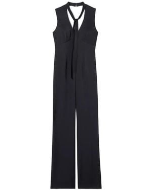 Claudie Pierlot Tie Neck Jumpsuit - Blue
