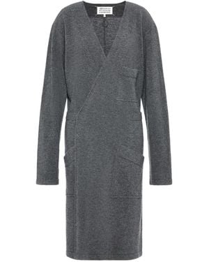 Maison Margiela Gebreid Vest Met Wikkelstijl - Grijs