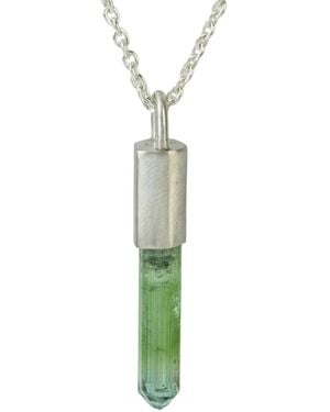 Parts Of 4 Sterling Talisman Tourmaline Necklace - Green