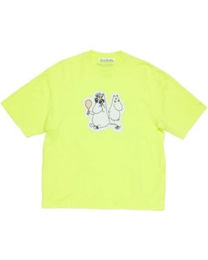 Acne Studios Graphic-Print T-Shirt - Yellow