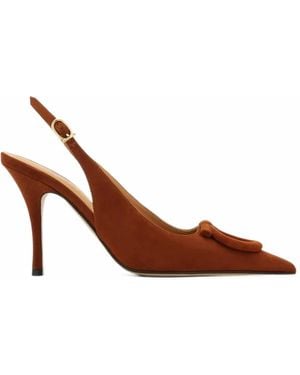 Ferragamo Maxi Gancini Slingback - Brown