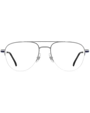 Carrera Double-Bridge Pilot-Frame Glasses - White