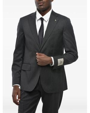 Corneliani Costume En Laine À Veste À Simple Boutonnage - Noir