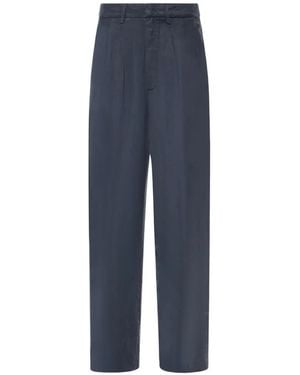 Dondup Pleated Satin-Finish Pants - Blue