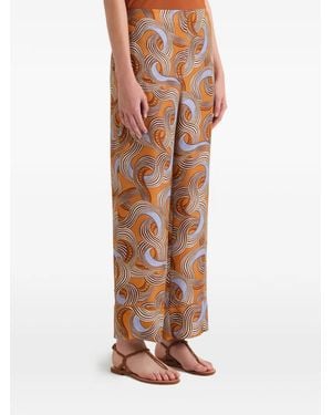 Maliparmi Pantalon À Imprimé Graphique - Brown