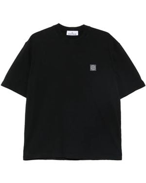 Stone Island Logo-Patch T-Shirt - Black