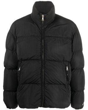 Palm Angels Logo-embroidered Padded Jacket - Black