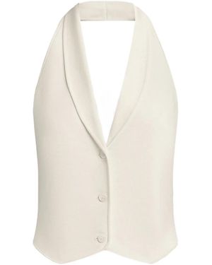 12 STOREEZ Open-Back Top - White