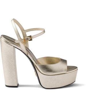Prada Ankle-Strap Platform Sandals - White
