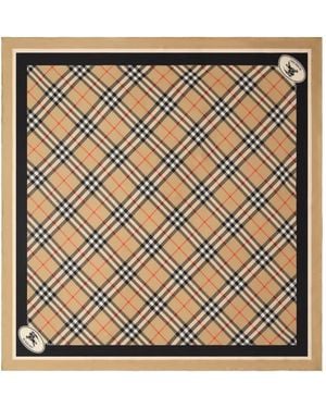 Burberry Schal Aus Seide Mit Check - Mettallic