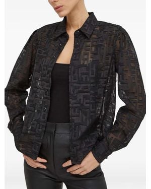 G-Star Geometric-Pattern Shirt - Black