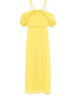 Giambattista Valli Drapiertes Maxikleid - Gelb